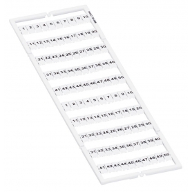 Wago 793-5566 WMB label card 1 ... 50 (2x) stretchable 5 - 5.2 mm print horizontal white