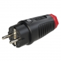 PCE 0512-sr Taurus2 Βύσμα από συμπαγές καουτσούκ, IP54 (μαύρο/κόκκινο)