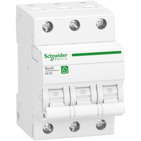 Schneider R9F27316 Circuit breaker Resi9 3P, 16A, B Characteristics, 10ka