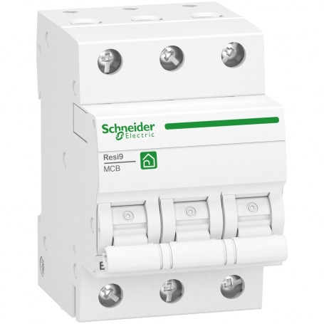 Schneider R9F27316 Circuit breaker Resi9 3P, 16A, B jellemzők, 10ka