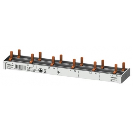 Siemens 5ST3676-0 Stiftsa.schiene kompakt, 10mm2 Anschluss 1p/N 6x AFDD + 6x Kompaktgerät 1 TE berührungssicher 12 TE feste Läng