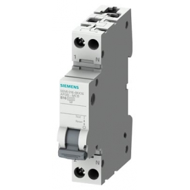 Siemens 5SV6016-6KK10 AFDD-MCB 2pol (1+N) interruptor de protección contra incendios-LS-Kombi 230V, 6kA, B, 10A Compact (1TE)