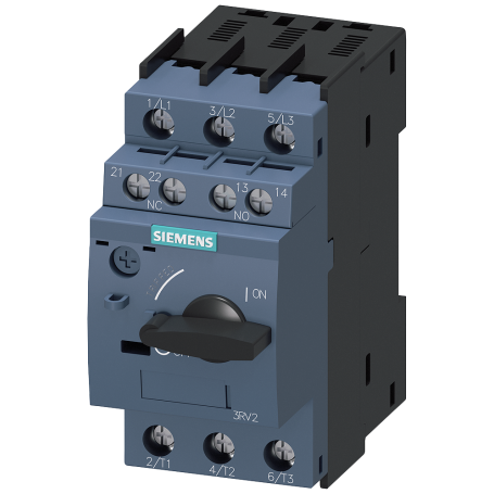 Siemens 3RV2011-1GA15 Leistungsschalter, S00, Mo Class 10, A-ausl. 4,5-6,3A, N-ausl. 82A