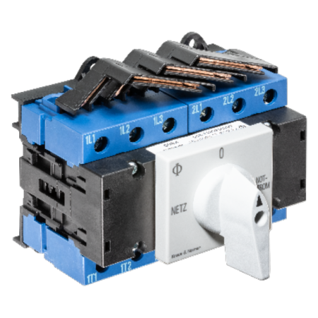 Kraus & Naimer KA63B.K950.VE2.F437 NETZ-0-NOTSTROM Umschalter, 4pol., RE, Ith: 63 A, P: 22 kW(AC-23,400V), 25 mm² 70024348