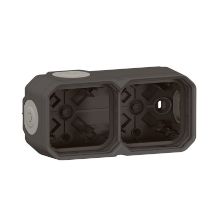 Legrand 069602L Plexo New 2-fach Gehäuse horizontal und vertikal in der Farbe: Anthrazit