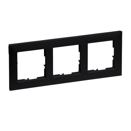 Legrand 765373 SEANO Τρίφυλλο πλαίσιο σε μαύρο βαμμένο χρώμα