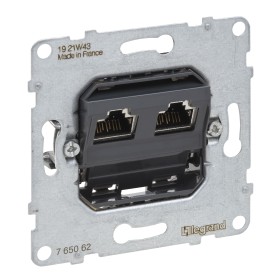 Legrand 765062 SEANO Einsatz Datendose 2 x RJ45, Kat. 6A, STP, geschirmt