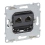 Legrand 765062 SEANO Einsatz Datendose 2 x RJ45, Kat. 6A, STP, geschirmt