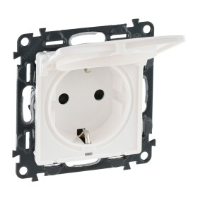 Legrand 753117 Valena Life Schutzkontaktsteckdose Klappdeckel. EBS Farbe: Ultraweiß