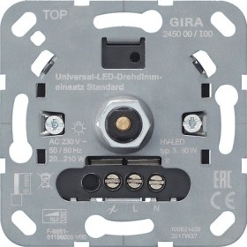 Gira 245000 S3000 Uni-LED-Drehdimmeins. Standard EinsatzS3000 uni.LED rot.dimm.ins. Standard Insert