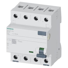 Siemens 5SV3344-6KL FI-Schutzschalter, 4-polig, Typ A, In: 40 A, 30 mA, Un AC: 400 V