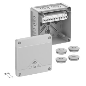 Spelsberg Abox Pro 060-6² Abzweigkasten, Schutzart IP66/IP67/IP69, max. 6², Schlagfestigkeit IK09, Schutzklasse II, Ui 690V AC,