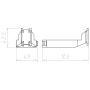 KAISER 1211-00 Betonbau, B1 Prefix®-Systemflügelset, 2-teilig, Abmessungen 103 x 49 x 36 mm, zur Befestigung an der Bewehrung