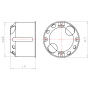 KAISER 9063-78 Hohlwand Gerätedose, O-range®, halogenfrei, mit Geräteschrauben, Tiefe 48 mm