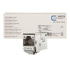 METZ CONNECT 130910-Z E-DAT modul Cat.6A Buchse 1xRJ45 TIA568A (12 Stück)