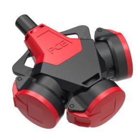 PCE 25322-S 3-way coupling Full rubber 2/16A IP44 250V