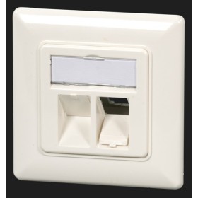 EFB ET-25085V3 Rahmenset 2-Port, für Keystones, DIN49075, RAL9010