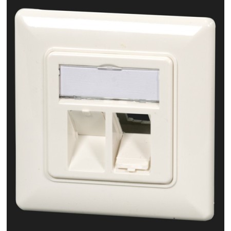 EFB ET-25085V3 Rahmenset 2-Port, für Keystones, DIN49075, RAL9010