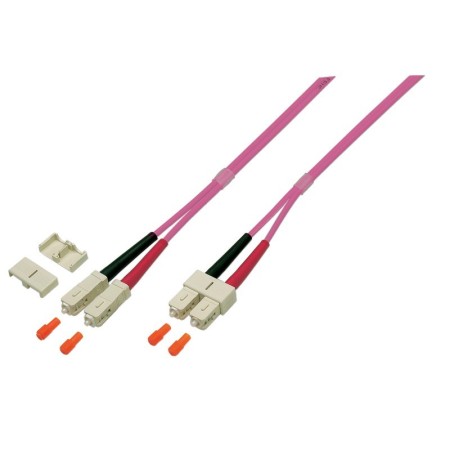 EFB O0318.1 Διπλό patch καλώδιο SC-SC OM4 1m LSZH 3mm ερικαβιολετί
