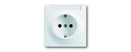 SCHUKO® Steckdosen-Einsatz mit Beschriftungsfeld