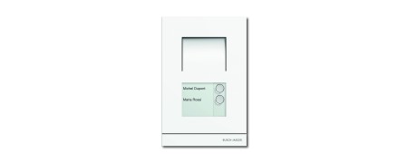 Audio 2-fold, front plate metal, surface white coated