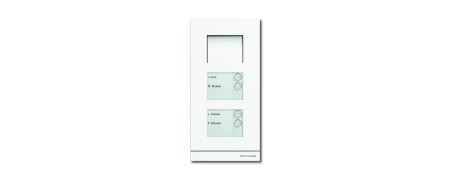 Exterior station Audio 4-fold, front plate metal, surface white coated