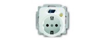 Inserción de toma FI-SCHUKOMAT SCHUKO®, con interruptor de protección de corriente de falla