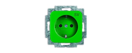 SCHUKO® Steckdosen-Einsatz, mit Aufdruck