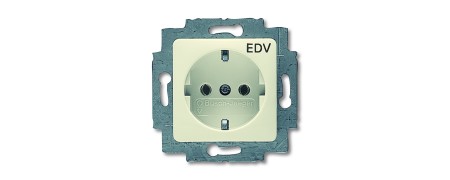 SCHUKO® Steckdosen-Einsatz, mit Aufdruck EDV