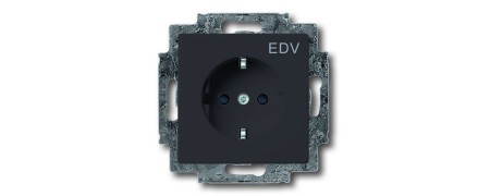 SCHUKO® Steckdosen-Einsatz, mit Aufdruck