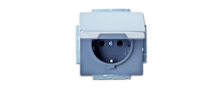 SCHUKO® Steckdosen-Einsatz, mit Klappdeckel