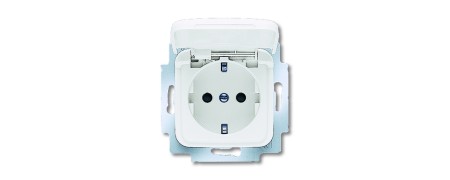 SCHUKO® socket insert, with hinged lid