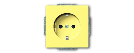 SCHUKO® socket insert, with plug connection